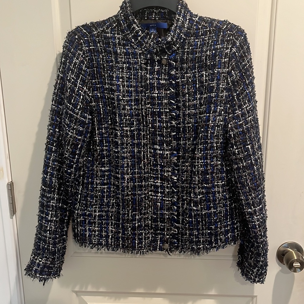 Apt.9 blue tweed jacket in size small